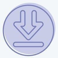 Icon Download. related to Download symbol. two tone style. design editable vector