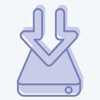 Icon Hard Drive. related to Download symbol. two tone style. design editable vector