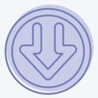 Icon Download Progress. related to Download symbol. two tone style. design editable vector