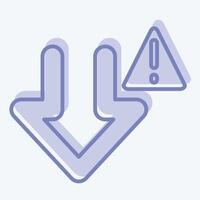 Icon Download Error. related to Download symbol. two tone style. design editable vector