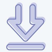 Icon Download 2. related to Download symbol. two tone style. design editable vector