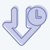 Icon Download Time. related to Download symbol. two tone style. design editable vector