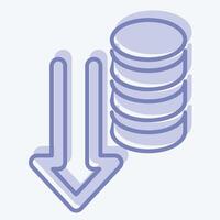 Icon Database. related to Download symbol. two tone style. design editable vector