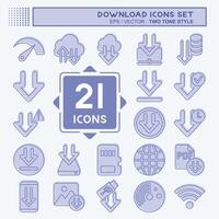Icon Set Download. related to Education symbol. two tone style. design editable vector