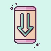 Icon Phone. related to Download symbol. MBE style. design editable vector