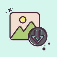 Icon Photo. related to Download symbol. MBE style. design editable vector
