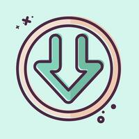 Icon Download Progress. related to Download symbol. MBE style. design editable vector