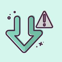 Icon Download Error. related to Download symbol. MBE style. design editable vector
