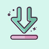 Icon Download 2. related to Download symbol. MBE style. design editable vector