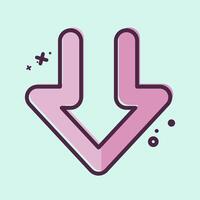 Icon Download 1. related to Download symbol. MBE style. design editable vector