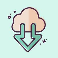 Icon Cloud. related to Download symbol. MBE style. design editable vector