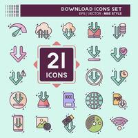 Icon Set Download. related to Education symbol. MBE style. design editable vector