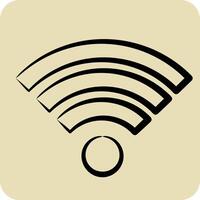 Icon Wifi. related to Download symbol. hand drawn style. design editable vector