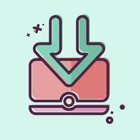 Icon Computer. related to Download symbol. MBE style. design editable vector