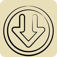Icon Download Progress. related to Download symbol. hand drawn style. design editable vector