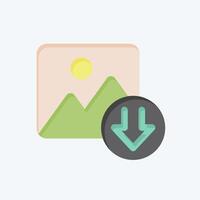 Icon Photo. related to Download symbol. flat style. design editable vector
