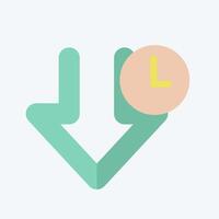 Icon Download Time. related to Download symbol. flat style. design editable vector