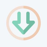 Icon Download Progress. related to Download symbol. flat style. design editable vector