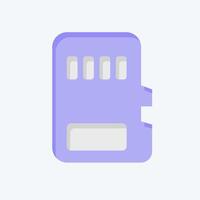 Icon Memory Card. related to Download symbol. flat style. design editable vector