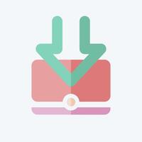 Icon Computer. related to Download symbol. flat style. design editable vector