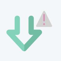 Icon Download Error. related to Download symbol. flat style. design editable vector