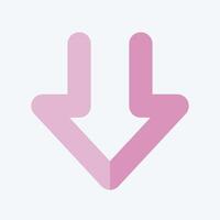 Icon Download 1. related to Download symbol. flat style. design editable vector