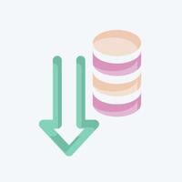 Icon Database. related to Download symbol. flat style. design editable vector