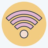 Icon Wifi. related to Download symbol. color mate style. design editable vector