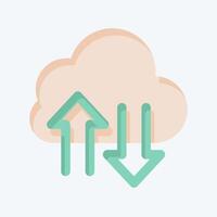 Icon Cloud Storage. related to Download symbol. flat style. design editable vector