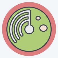 Icon Virus Scan. related to Download symbol. color mate style. design editable vector