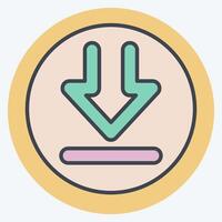 Icon Download. related to Download symbol. color mate style. design editable vector
