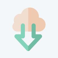 Icon Cloud. related to Download symbol. flat style. design editable vector