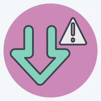 Icon Download Error. related to Download symbol. color mate style. design editable vector