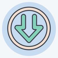 Icon Download Progress. related to Download symbol. color mate style. design editable vector