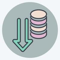 Icon Database. related to Download symbol. color mate style. design editable vector
