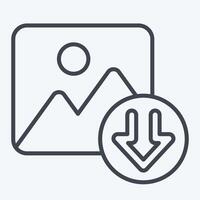 Icon Photo. related to Download symbol. line style. design editable vector