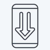 Icon Phone. related to Download symbol. line style. design editable vector