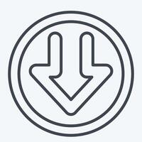 Icon Download Progress. related to Download symbol. line style. design editable vector