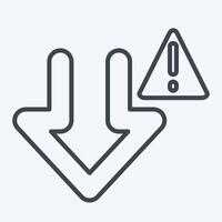 Icon Download Error. related to Download symbol. line style. design editable vector