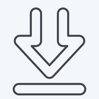 Icon Download 2. related to Download symbol. line style. design editable vector