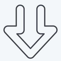 Icon Download 1. related to Download symbol. line style. design editable vector