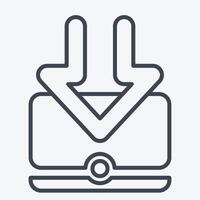 Icon Computer. related to Download symbol. line style. design editable vector