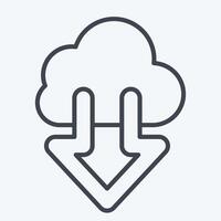 Icon Cloud. related to Download symbol. line style. design editable vector