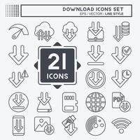 Icon Set Download. related to Education symbol. line style. design editable vector