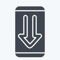 Icon Phone. related to Download symbol. glyph style. design editable vector