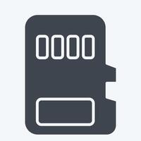 Icon Memory Card. related to Download symbol. glyph style. design editable vector