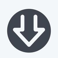 Icon Download Progress. related to Download symbol. glyph style. design editable vector