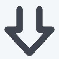Icon Download 1. related to Download symbol. glyph style. design editable vector
