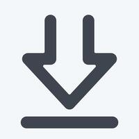 Icon Download 2. related to Download symbol. glyph style. design editable vector