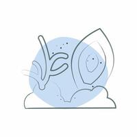 Icon Coral. related to Hawaii symbol. Color Spot Style. design editable vector